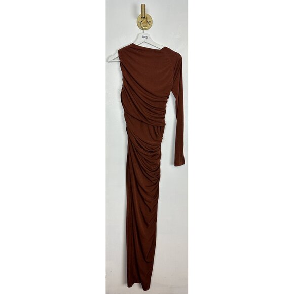 KATIE MAY Arya Twist Waist Asymmetric Neck Gown in Auburn Size Medium - Picture 11 of 12